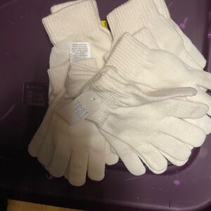6 Pairs Time & Tru Cream Knit Gloves